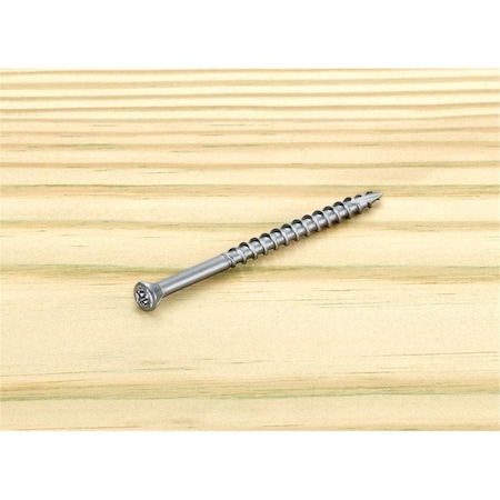Starborn No.8 x 2.5 in. Star Trim Head Stainless Steel Deck Screws, 250PK 5001464
